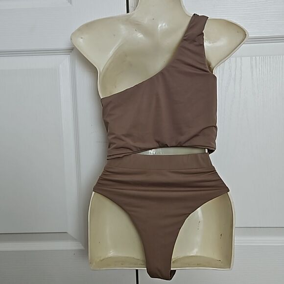 Myra Women's 2 Piece Swim Wear Small Chocolate Brown - Picture 5 of 16